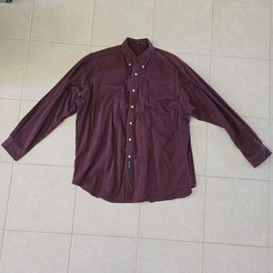 Ralph Lauren Shirt Mens XL Blaire Vintage Long Sleeve Button Down Pony Burgundy